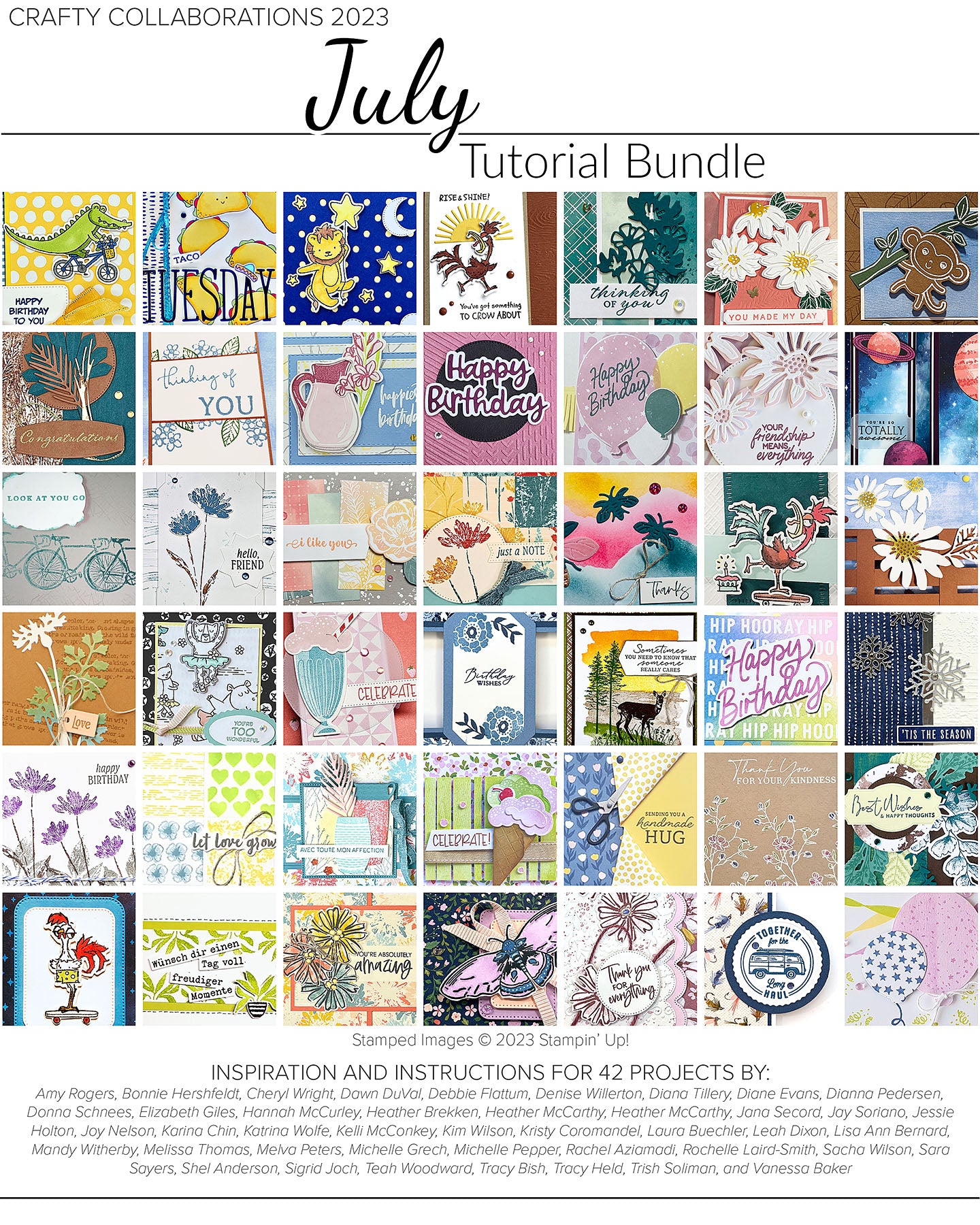 Crafty Collaborations - July 2023 - PDF Tutorial Bundle