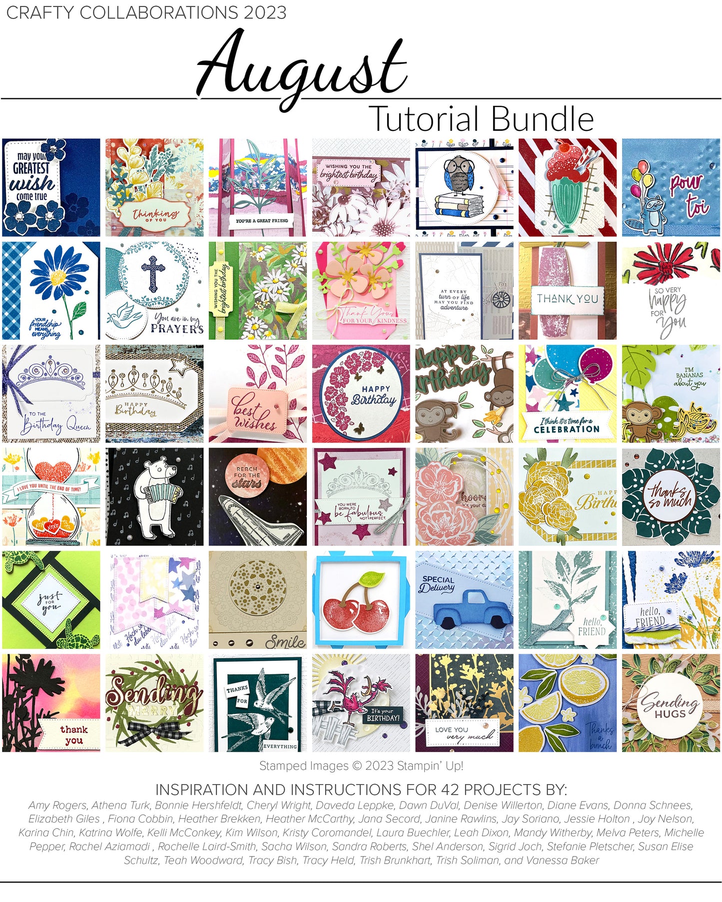 Crafty Collaborations - August 2023 - PDF Tutorial Bundle