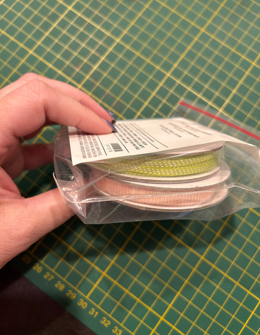 Stampin' Up! Ribbon - Duo Combo Pack - Lemon Lime Twist & Petal Pink - New